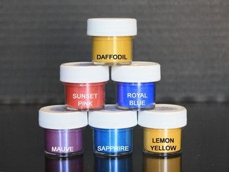 LUSTER DUST (SET OF 6) - Daffodil / Sunset / Royal / Mauve / Sapphire / Lemon