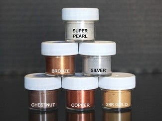 LUSTER DUST (SET OF 6) - Pearl / Bronze /Silver / Chestnut / Copper / Gold