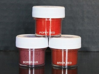 PETAL DUST (SET OF 3) - Poppy Red / Bordeaux / Brick Red